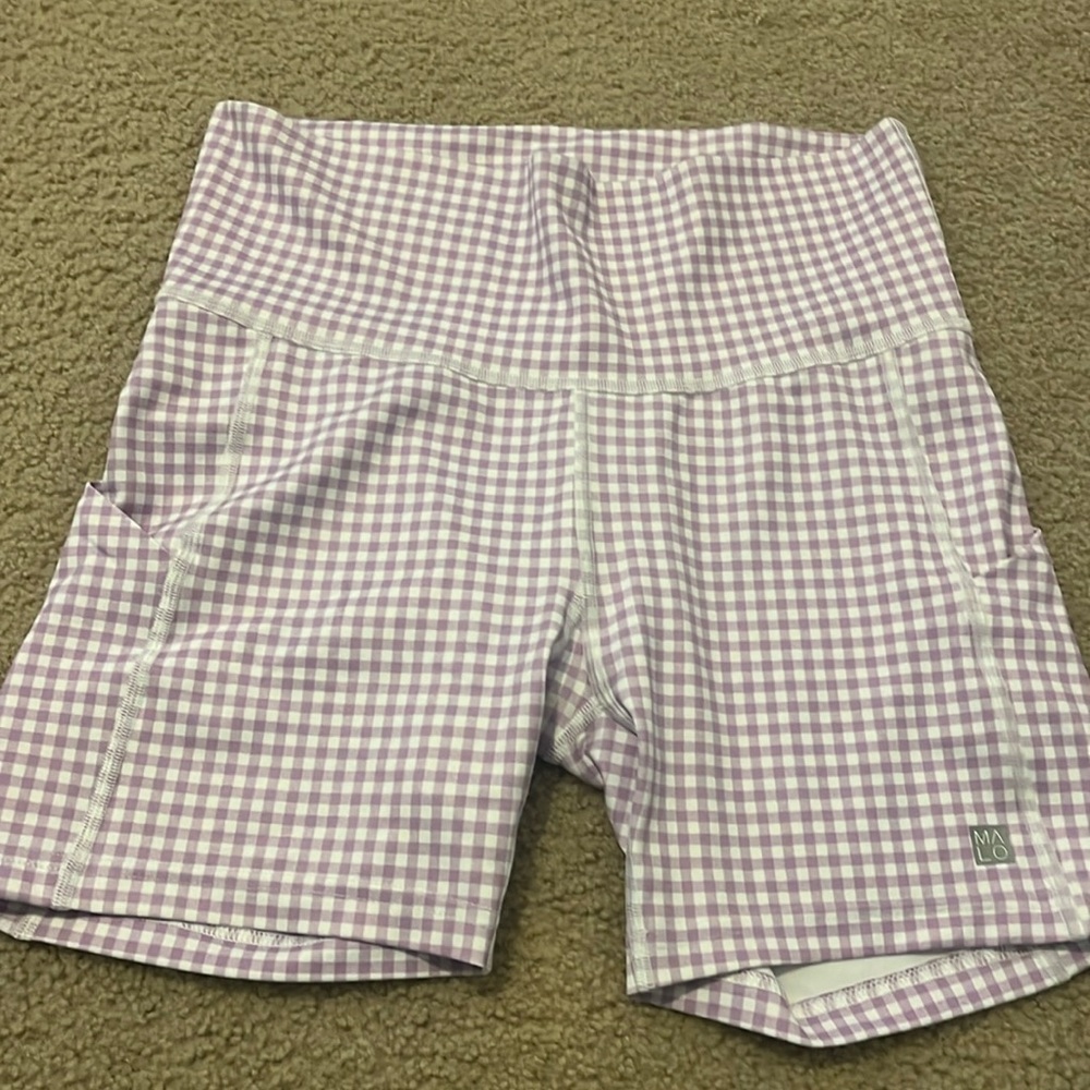 Malo purple striped running shorts